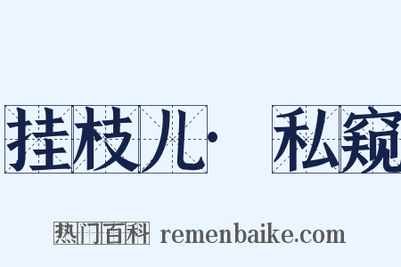挂枝儿·私窥是什么意思的图片